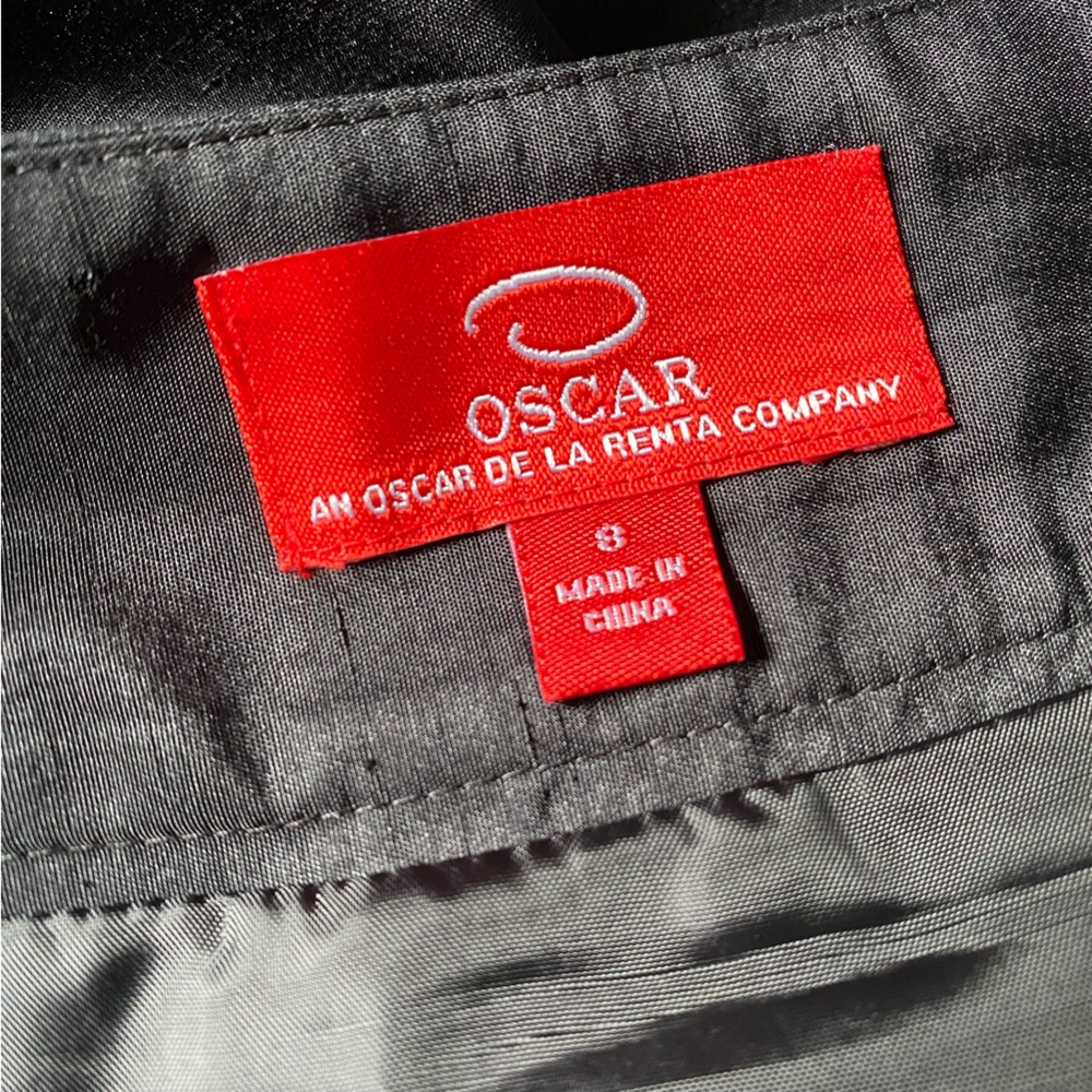 ❌NFS Vintage Y2K Oscar De La Renta Coquette Pleated Midi Skirt Rosette 8 - Picture 12 of 16